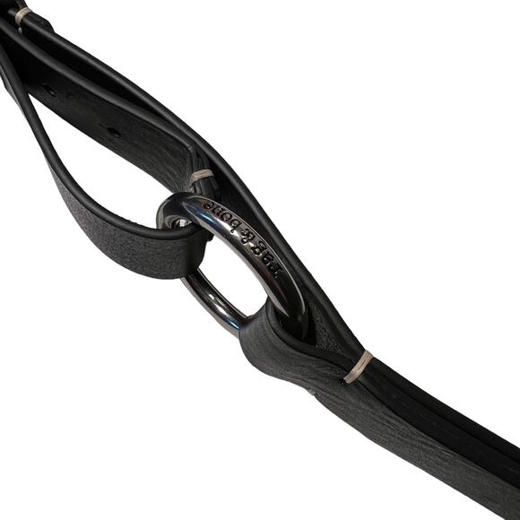 NWT Rag & Bone Women's Leather Arc Circle Belt Size Large Black - Picture 5 of 11